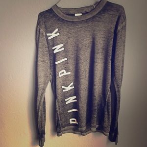 PINK graphic long sleeve tee